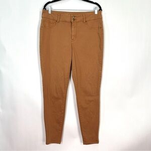 Maurice’s M. Jeans High Rise Skinny Ankle Brown Terracotta Pants Sz Large